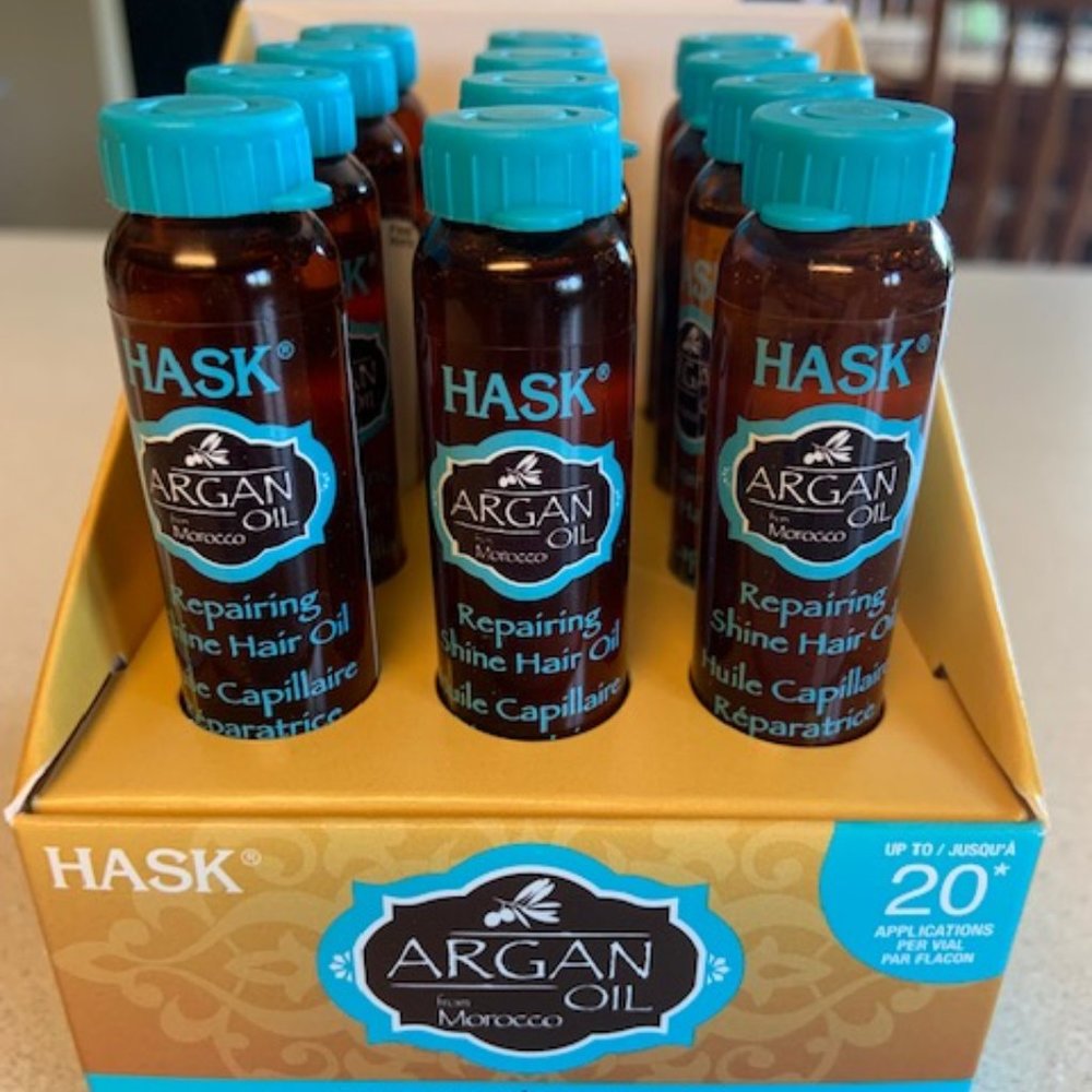 New Sealed Case 12 of Hask Argan Oil 18mL bottles